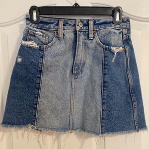 Abercrombie and Fitch denim Patchwork Mini skirt